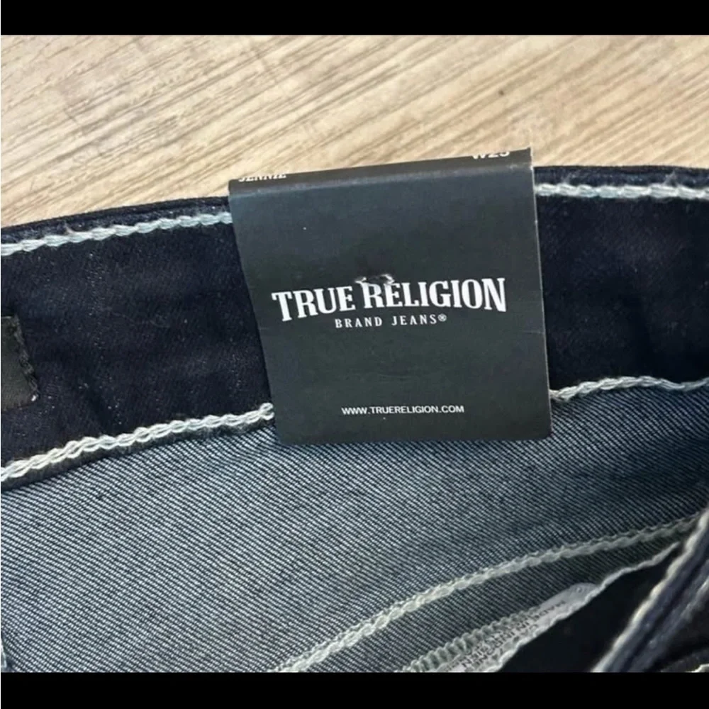 NWT True Religion Jennie High Rise Super Skinny Dark Blue Jeans. W25xL29 - Picture 7 of 12
